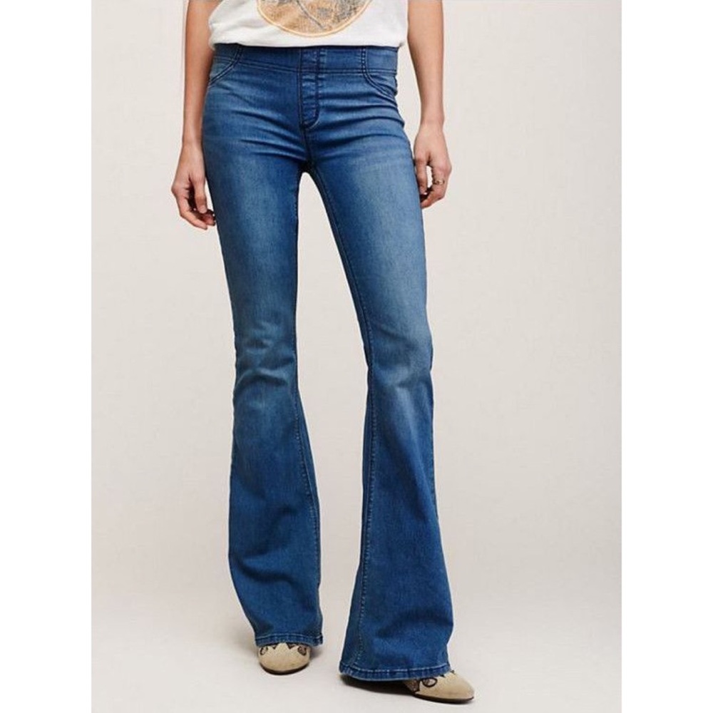 Free People Pull-on Flare Jeans